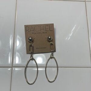 NWT RACHEL Rachel Roy Gold Oval Drop Earrings